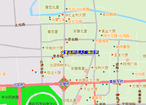 亚运村名人广场诊所地图
